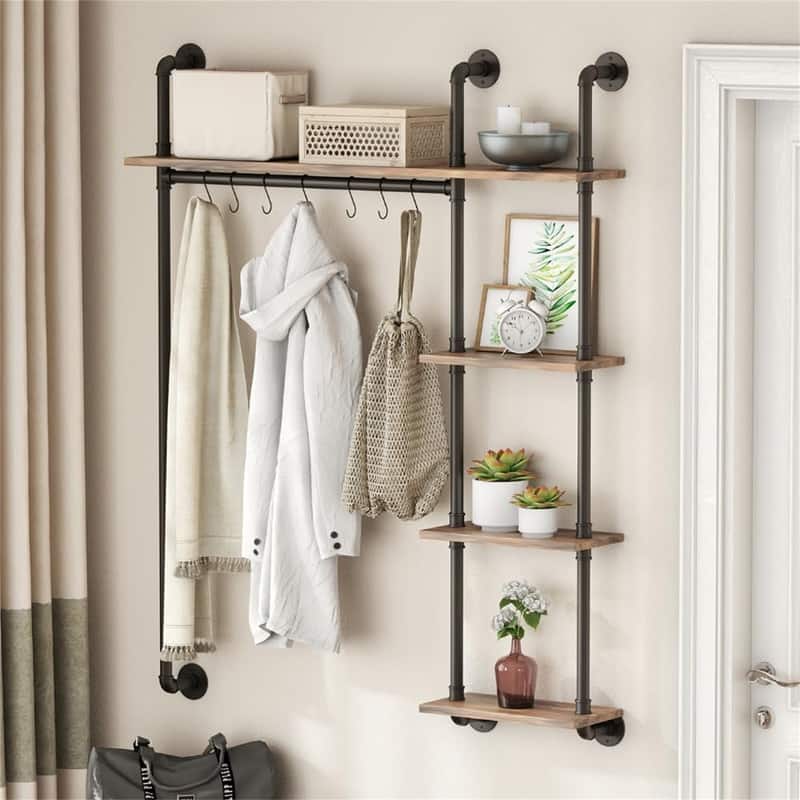 5 Tier Heavy Duty Garment Rack - 7.9"D x 37.3"W x 56.3"H