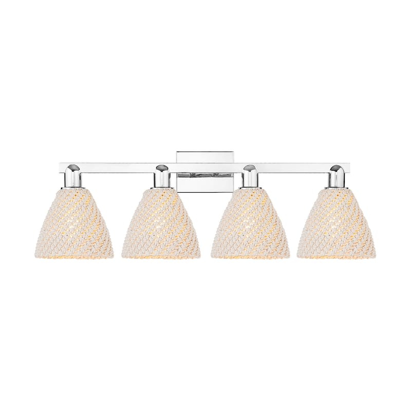 Innovations Lighting 716-4W-11-36 Natural Ballston Dome Vanity Natural - Polished Chrome / Natural