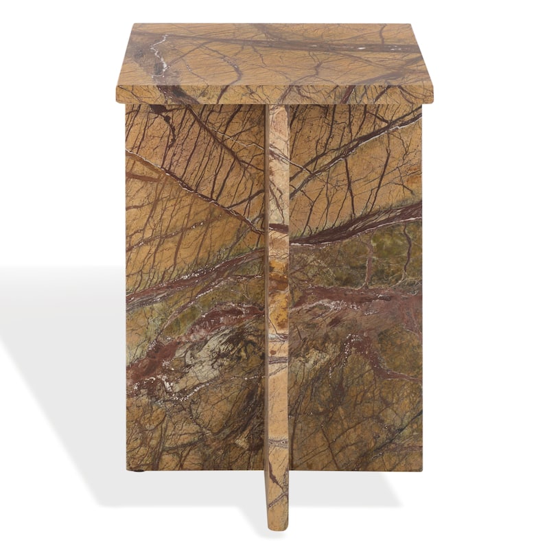 SAFAVIEH Couture Adriano 12-inch Marble Accent Table - 12"W x 12"D x 18"H