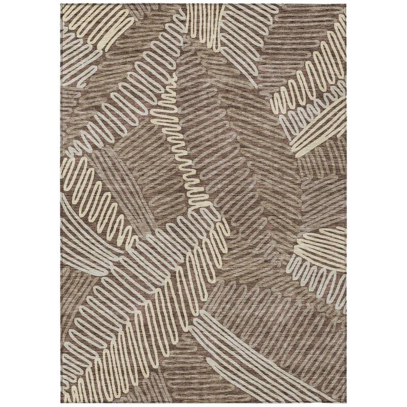 HomeRoots Floral Transitional Rectangle Outdoor Rug