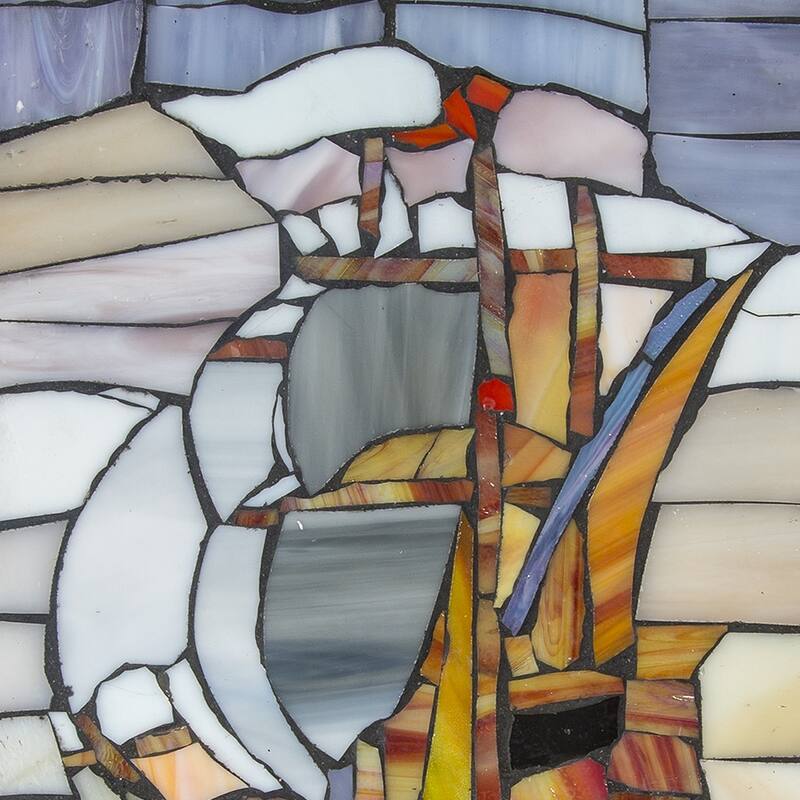 Sailboat Mosaic Art Glass Wall Panel