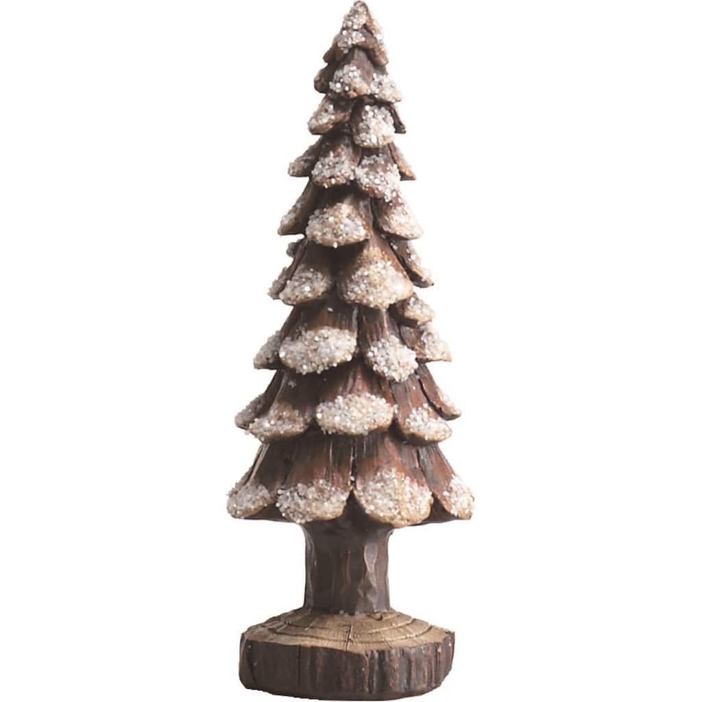 Transpac Resin 6.5 in. Multicolor Christmas Pinecone Snow Tree