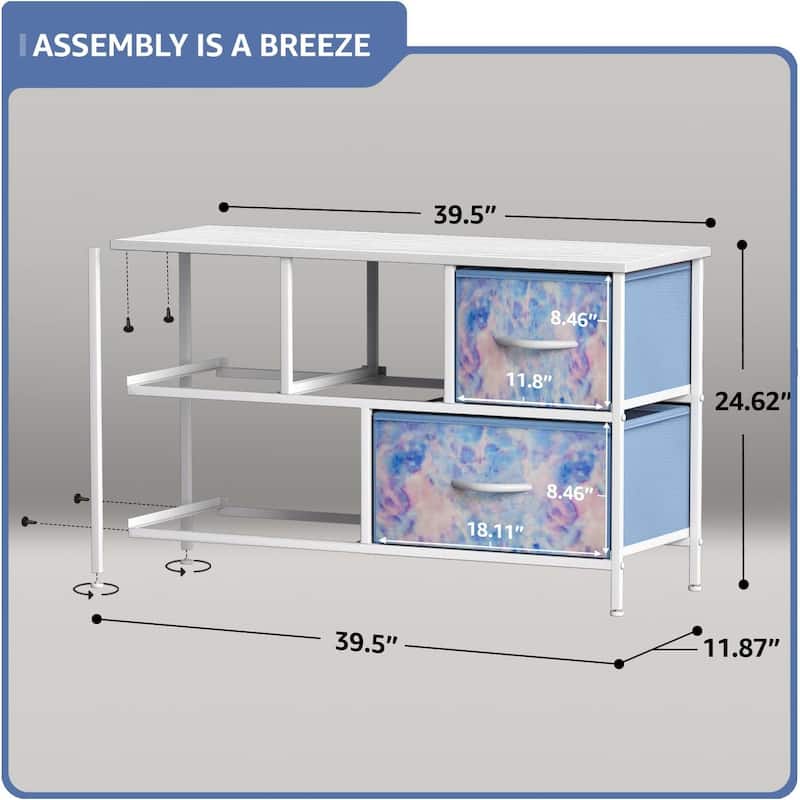 Dresser w/ 5 Drawers Furniture Storage Chest for Home, Bedroom