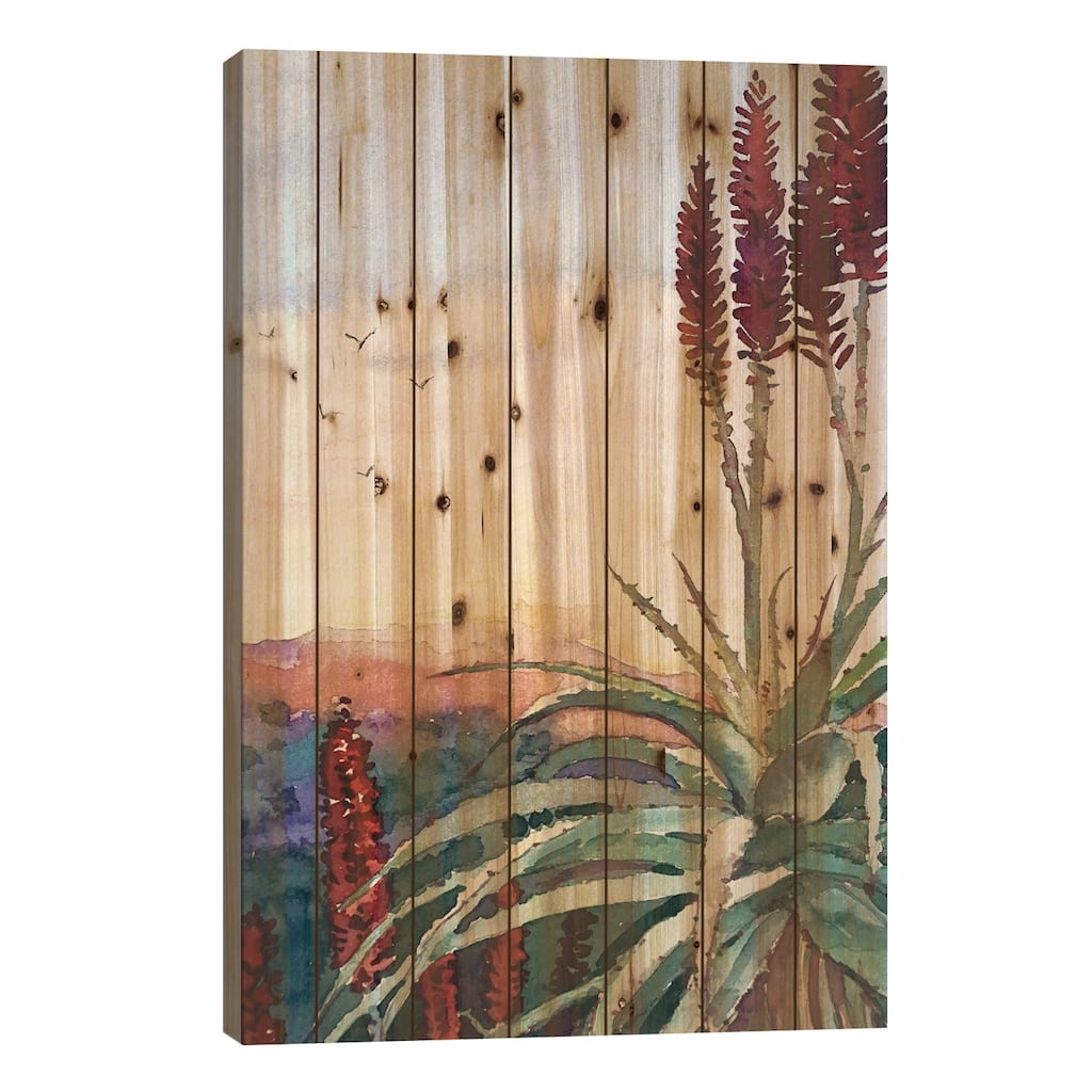 Topanga Sunset #4 Print On Wood by Luisa Millicent - Multi-Color