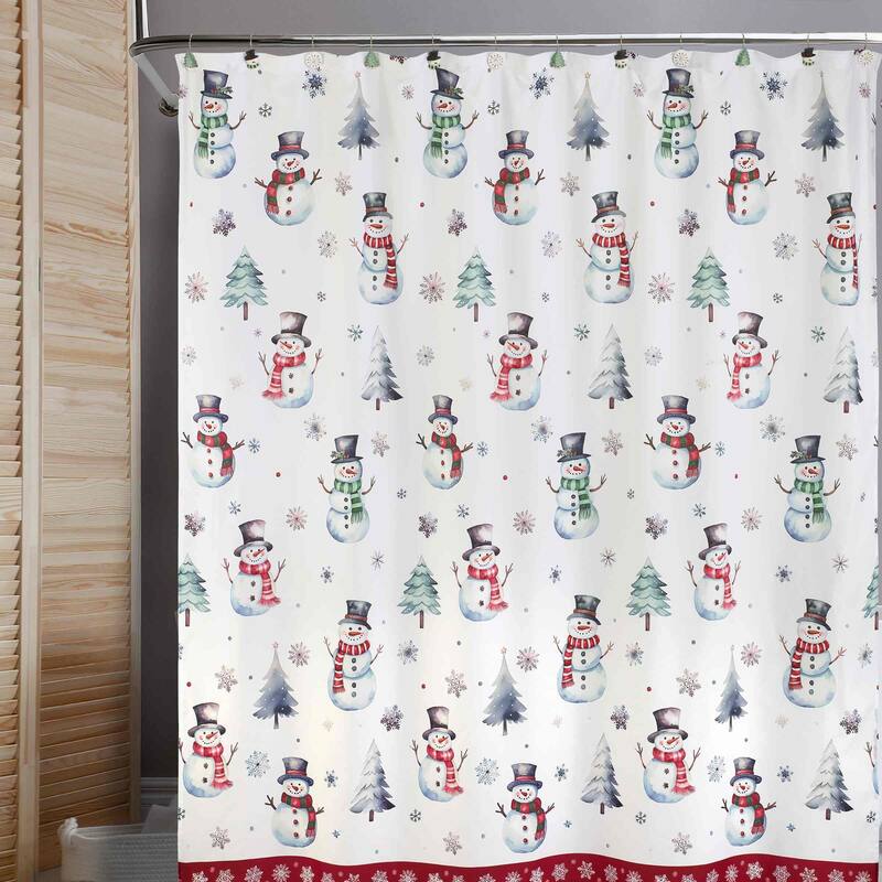Avanti Linens Winter Snowman Shower Curtain