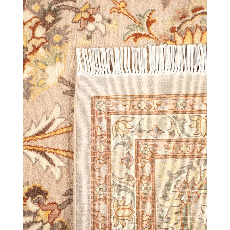Overton Hand Knotted Wool Vintage Inspired Traditional Mogul Ivory Area Rug - 9 x 12