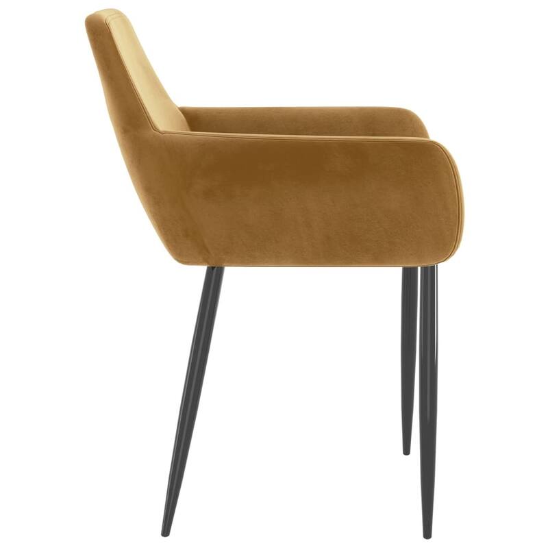 vidaXL Dining Chairs Upholstered Chair with Metal Legs for Living Room Velvet - 22" x 22" x 30.7"