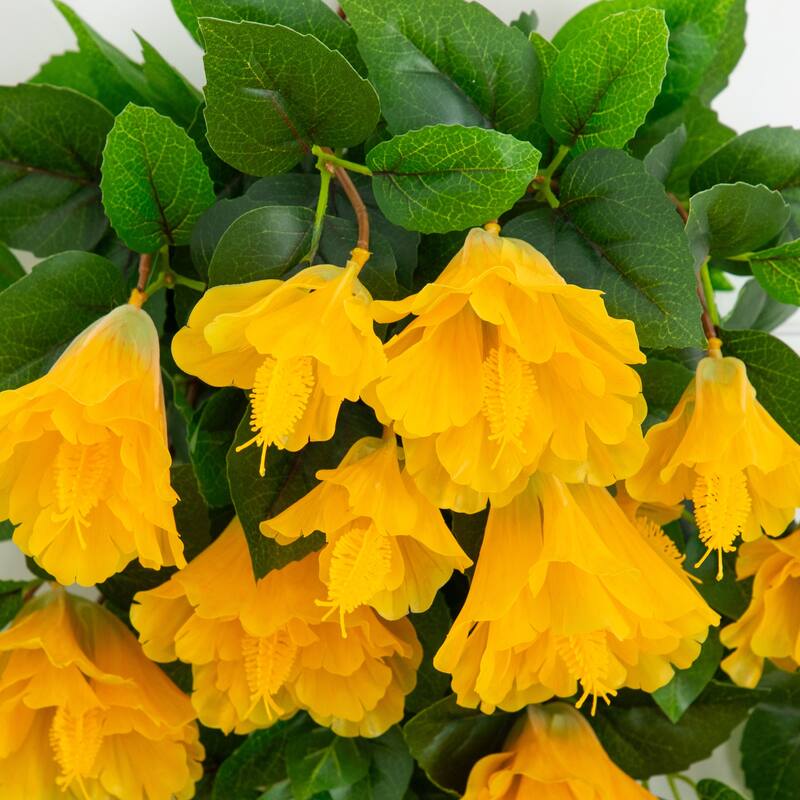 41-in UV Resistant Artificial Hibiscus Hanging Plant - Set of 2