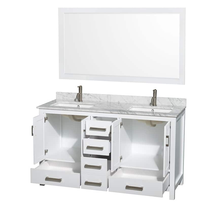 Wyndham Collection WCS141460DUNSM58 Sheffield 60" Free Standing Double