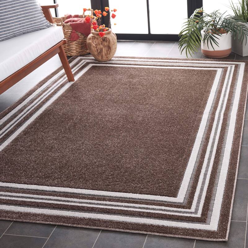 SAFAVIEH Cabana Ayfer Transitional Rug - 9' x 12' - Brown/Ivory