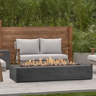 Emery 72" Rectangle Propane Fire Table in Carbon