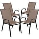 preview thumbnail 11 of 23, 3 Piece Patio Dining Set - Glass Table, 2 Flex Stack Chairs