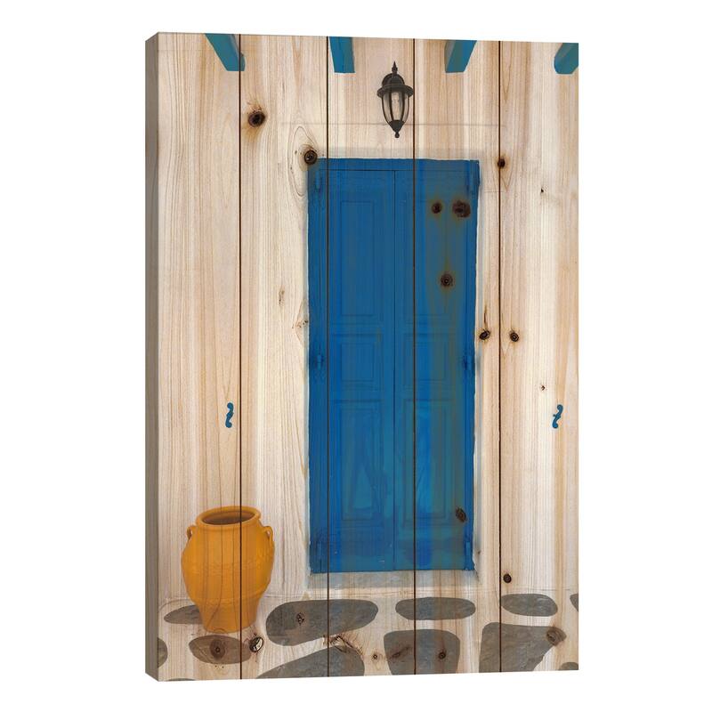 Fun House, Mykonos, Greece I Print On Wood by Jim Nilsen - Multi-Color - 40x26x1.5