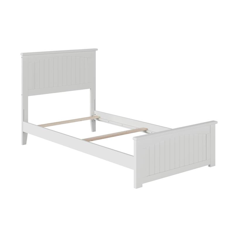 Nantucket Twin XL Foundation Bed with Matching Footboard in White