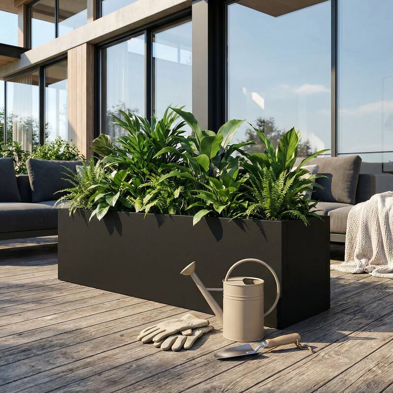 Metal Planters for Outdoor Plants Planter Box