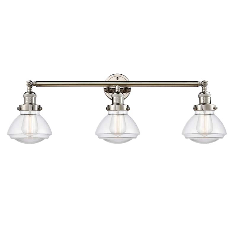Innovations Lighting Olean 3 Light 31" Wide Bathroom Vanity Light - Polished Nickel / Clear