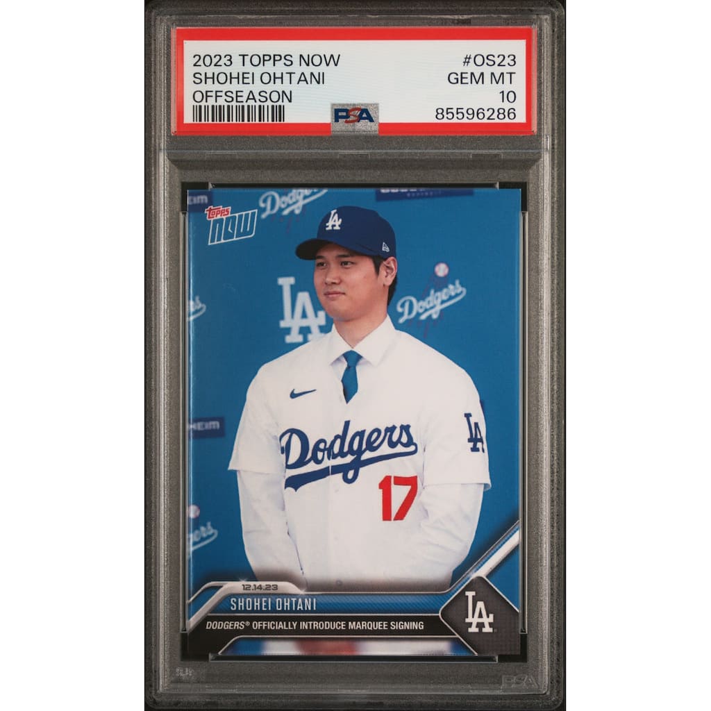 Shohei Ohtani 2023 Topps Now Offseason Baseball Card #OS23 Graded PSA 10 - 8'6" x 11'6"