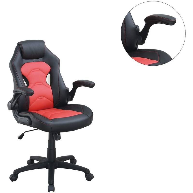 Modern Upholstered Office Chair with Adjustable Height & Cushioned Comfort for Gaming & Work