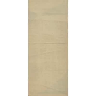 Hand Woven Oriental 100% Wool Carpet Southwestern Modern Beige & Ivories Kilim Runner Rug - 5' 9'' X 2' 2''
