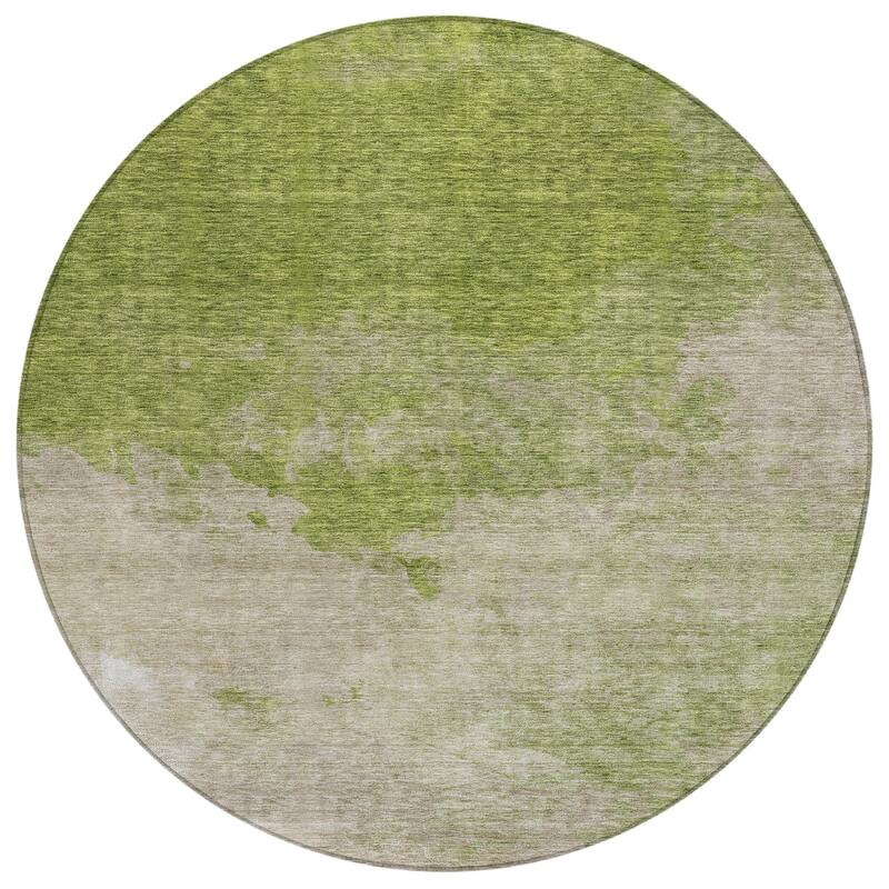 Machine Washable Indoor/ Outdoor Abstract Modern Chantille Rug