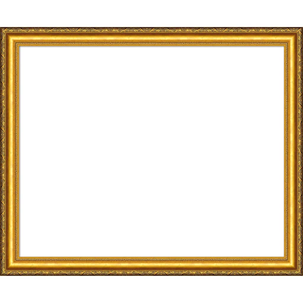 Amanti Art Colonial Embossed Gold Framed Dry Erase Magnetic Board