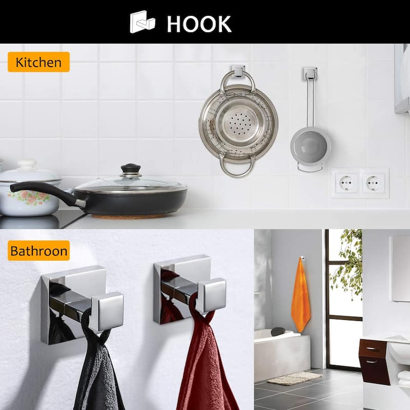 Topcraft Wall Mounted Stainless Steel Bathroom Accessory Set of 5