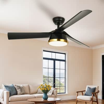 Modern 52 Inch Ceiling Fans with Lights & Remote For Indoor - 52"