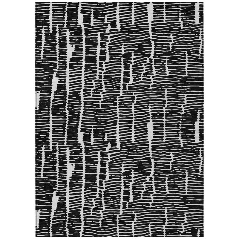 HomeRoots Abstract Transitional Rectangle Outdoor Rug