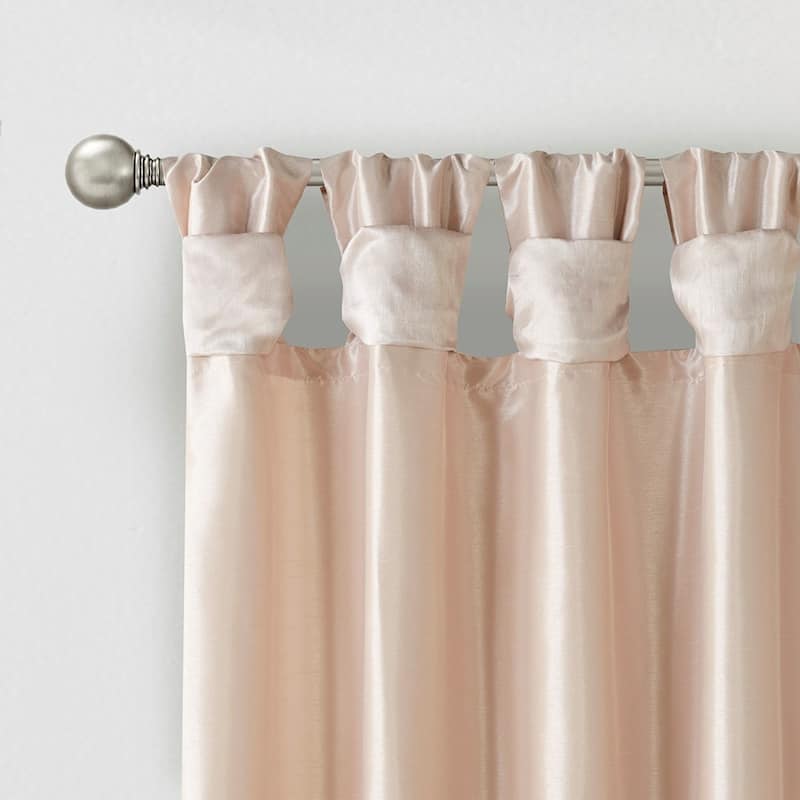 Twist Tab Lined Window Curtain Panel 50x108"