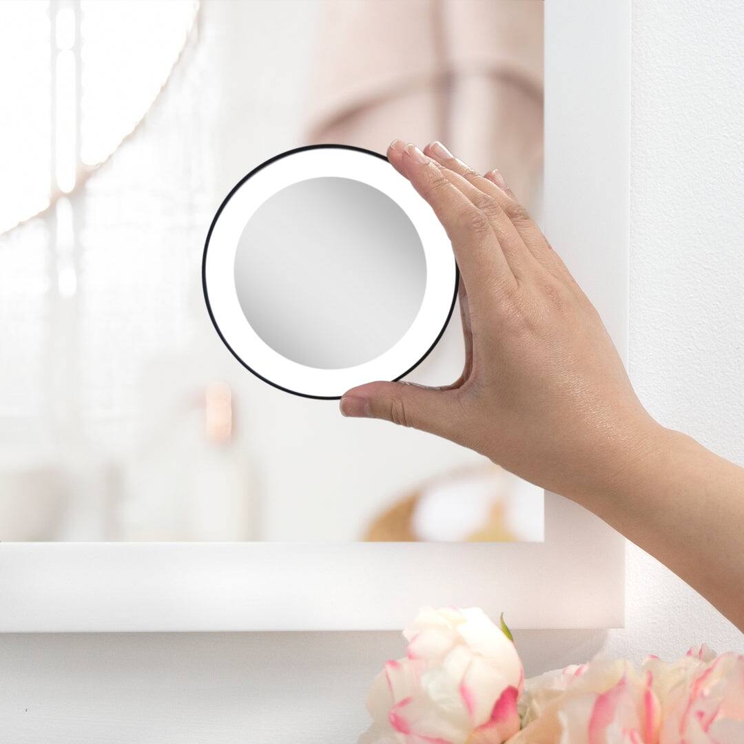 Zadro LED Lighted Compact Mirrors w/ Magnification & Suction Cup Mount