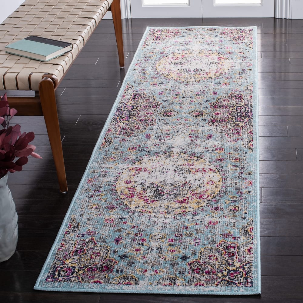 SAFAVIEH Montage Beppina Vintage Indoor/ Outdoor Waterproof Patio Backyard Rug