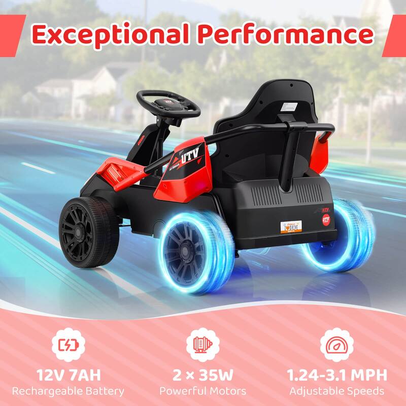 Costway Ride on Car for Big Kids 12V Battery Powered Electric UTV with - See Details