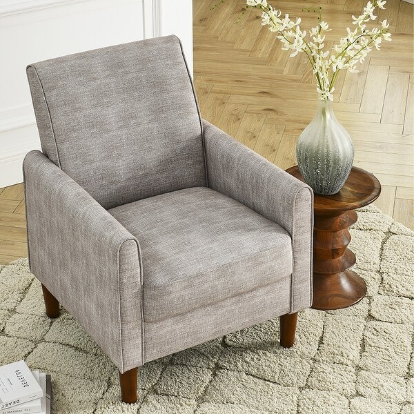 Modern Fabric Accent Arm Chair, Single Sofa, Club Chair, Wood Legs