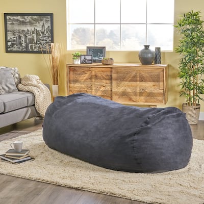 Comfortable Cylindrical Suede Bean Bag With Microfiber
