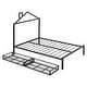 preview thumbnail 8 of 13, Full Size Metal Platform Bed w/ Drawers & House-Shaped Headboard,Black
