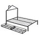 preview thumbnail 16 of 16, Full Size Metal Platform Bed with two drawers, House-Shaped Headboard Design