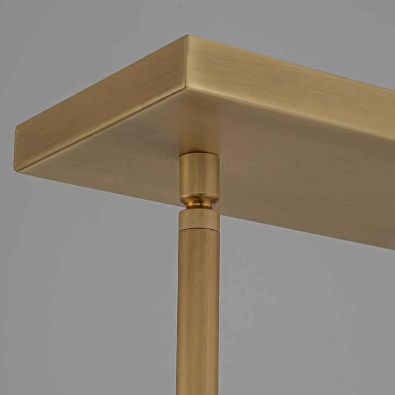 LamQee Mid Century Chandelier Rustic Sputnik Gold Ceiling Light - Large