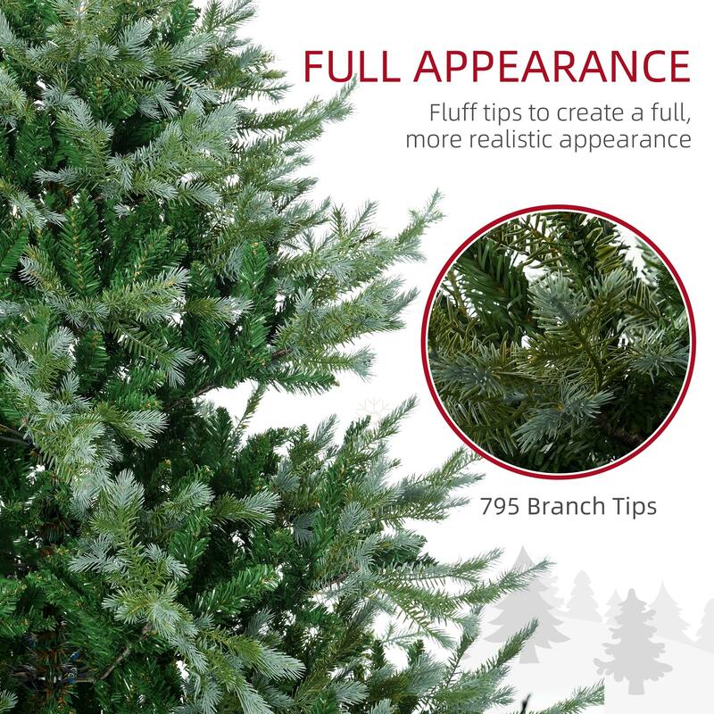 Full 6ft Unlit Christmas Tree with Realistic 795 Branch Tips and Steel Base