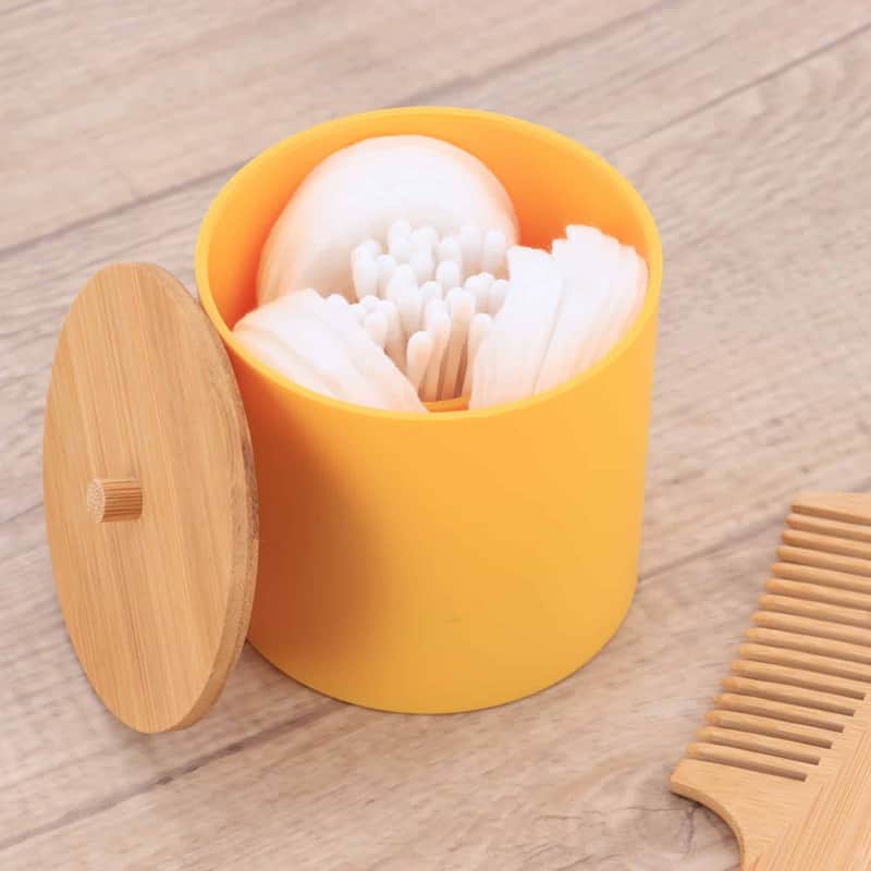 Yellow Padang Bathroom Accessory Set 7-Pieces Bamboo