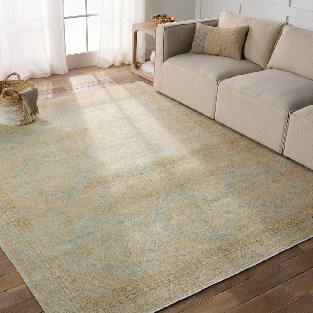 Chiari Trellis Blue/ Green Area Rug