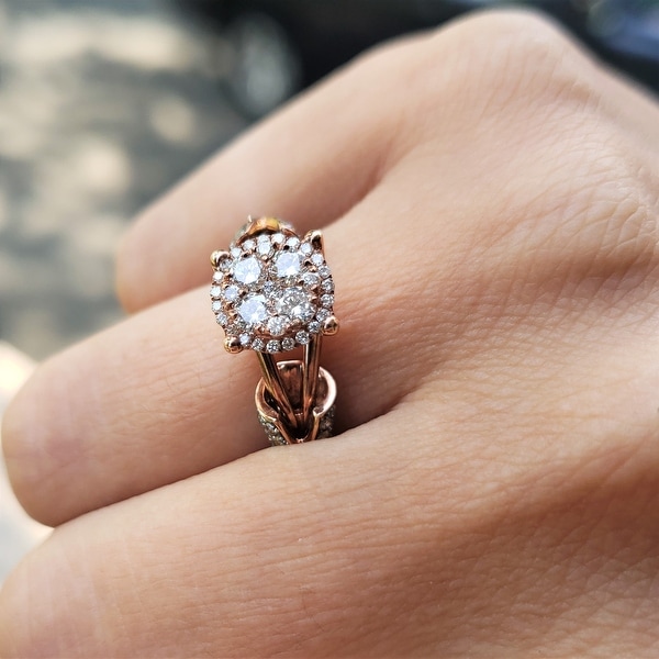 chocolate diamond rose gold ring