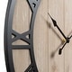 preview thumbnail 4 of 6, La Crosse Clock 404-3450A 19.7-Inch Harper Wood Quartz Wall Clock
