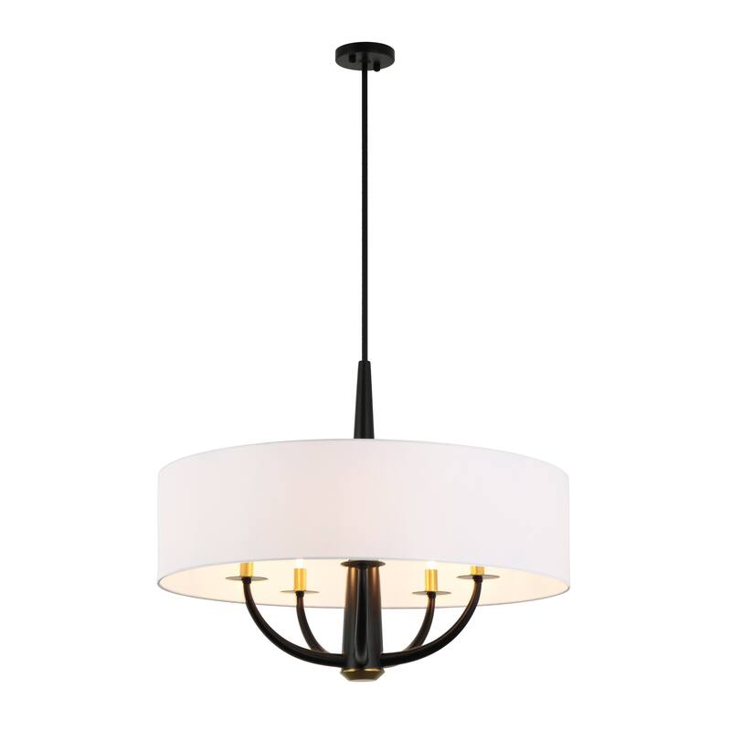 Varaluz Patchwork Pendant Light - 30"W x 23.5"H - Brass, Black