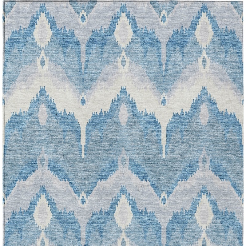HomeRoots Ikat Transitional Rectangle Outdoor Rug