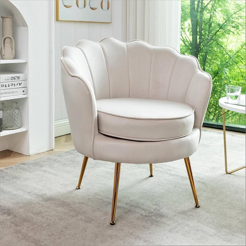 Cavett 28.3" Wide Velvet Accent Chair with Metal Legs