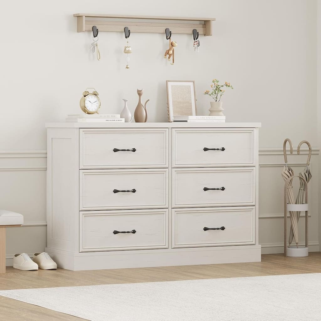 Modern 6 Drawer Bedside Storage Cabinet for Bedroom Organization