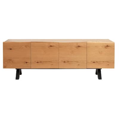 Rye Studio Scandinavian Wavy Edge 3-Section Sideboard - 18.75"W x 78.75"L x 28.625"H