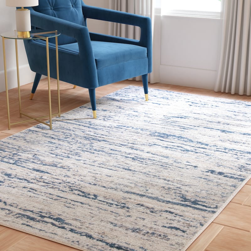 SAFAVIEH Amelia Agda Abstract Rug - 6' x 8' - Ivory/Blue