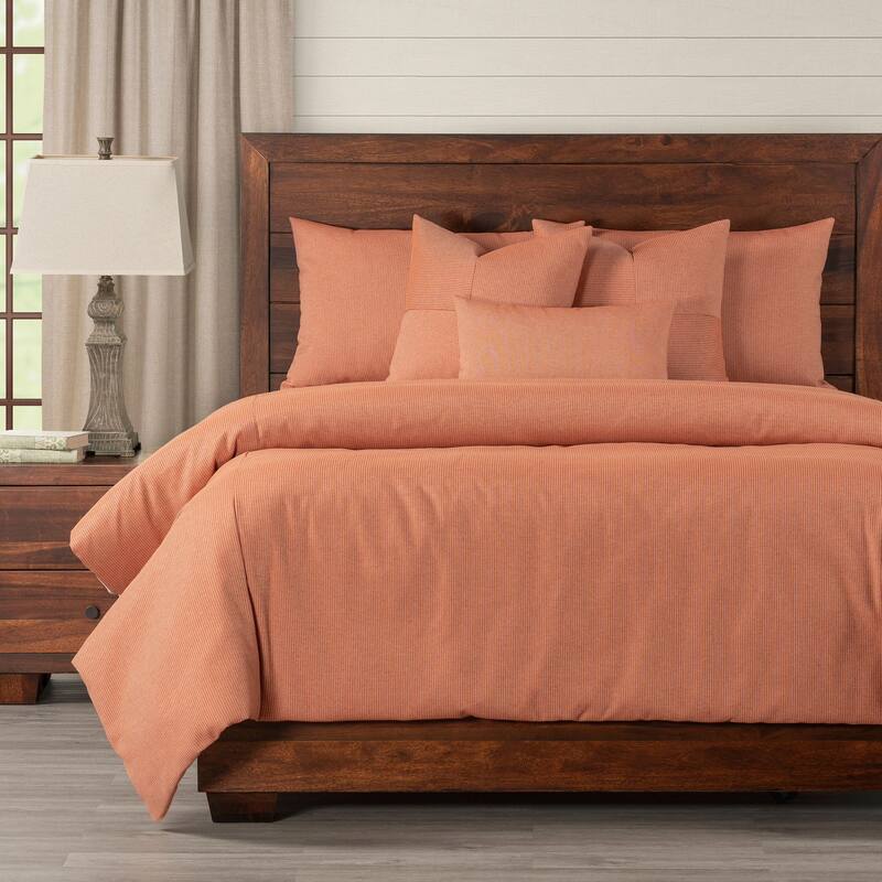 Smithsonian Redeem Stripe Eco-friendly Duvet Cover & Insert Set - Terracotta - California King