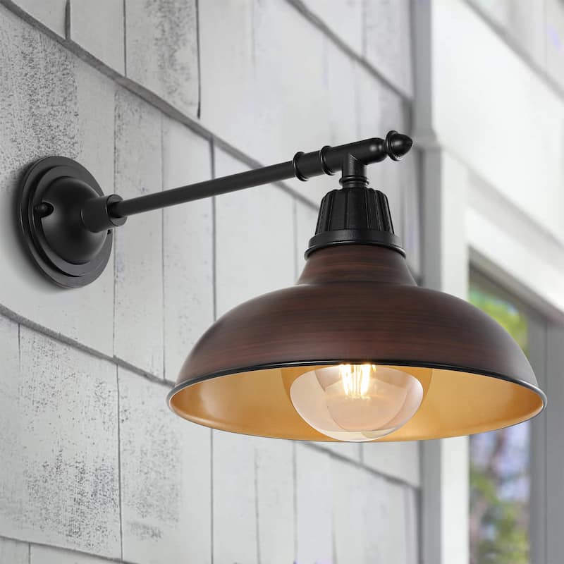 12.25" Indoor/Outdoor LED Arm Sconce, By JONATHAN Y - 12.25